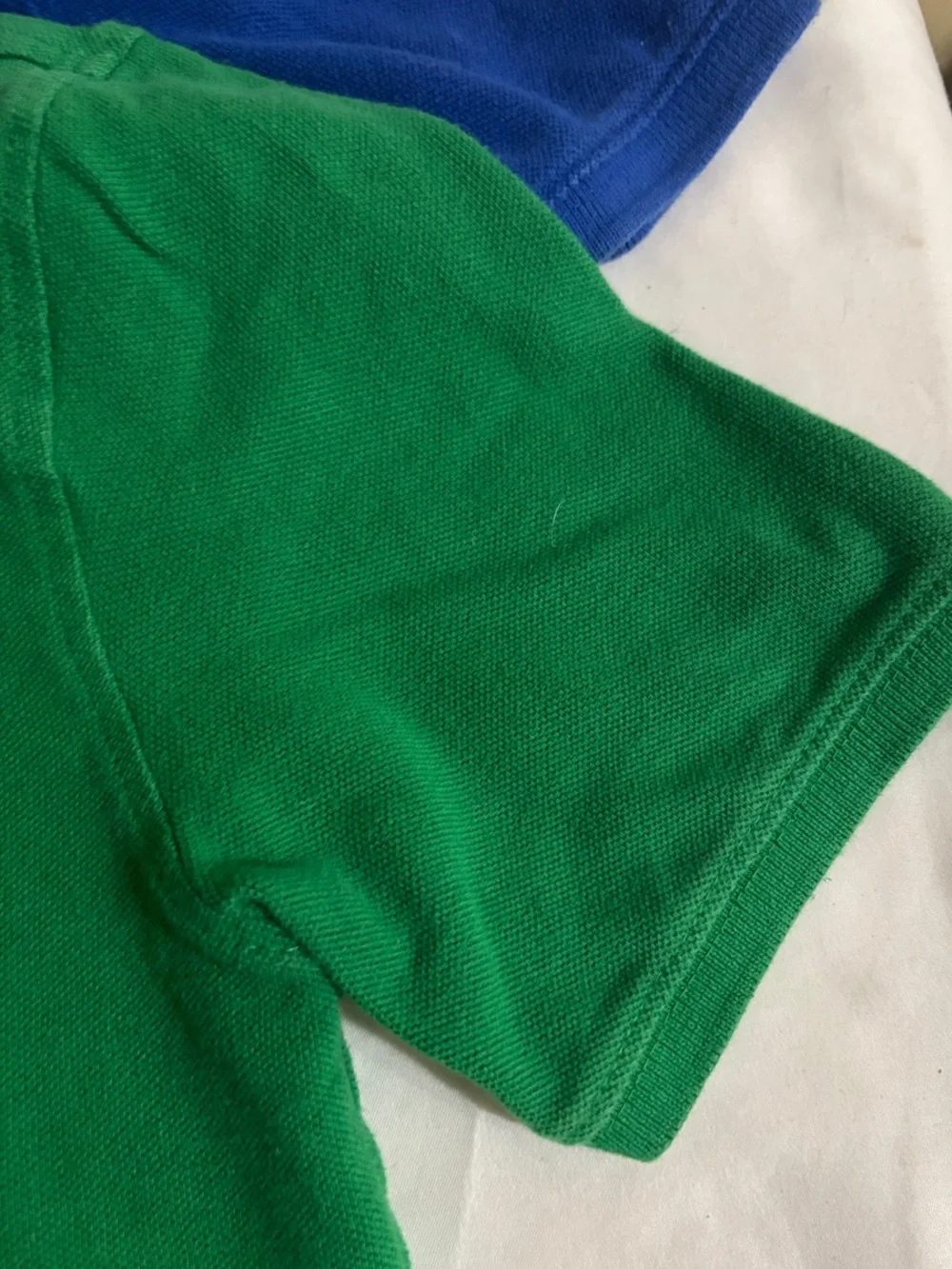 2 shirts Old Navy Green  Blue Cotton Polo preppy school uniform golf casual H